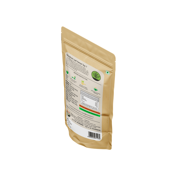 Bharat Organics Whole Leaf Herbal Tea, Pouch, 50 Gms