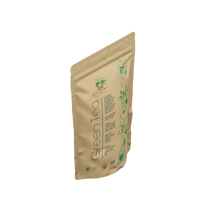 Bharat Organics Whole Leaf Green Tea, Pouch, 50 Gms